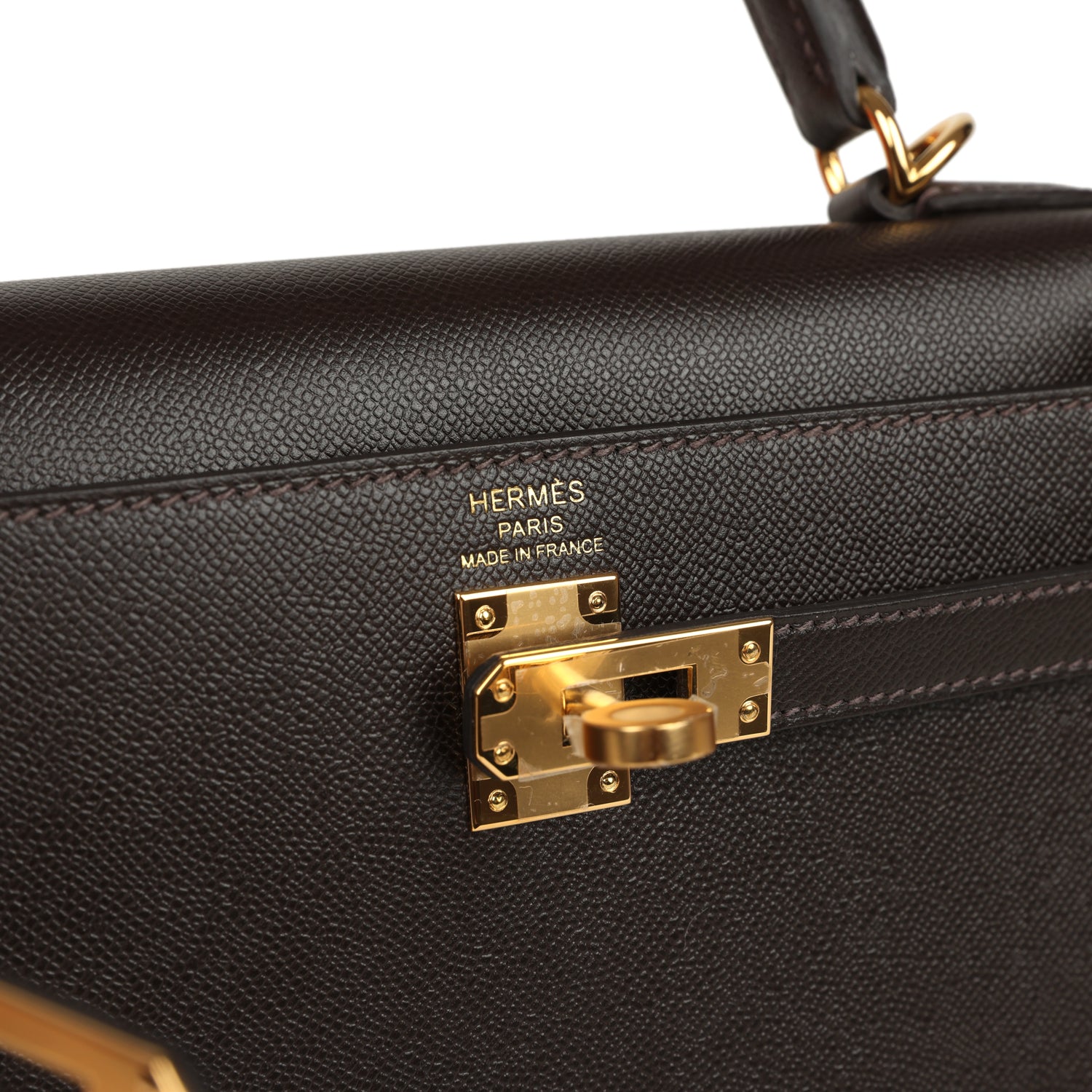 Hermes Kelly Sellier 25 Bai Brun Madame Gold Hardware