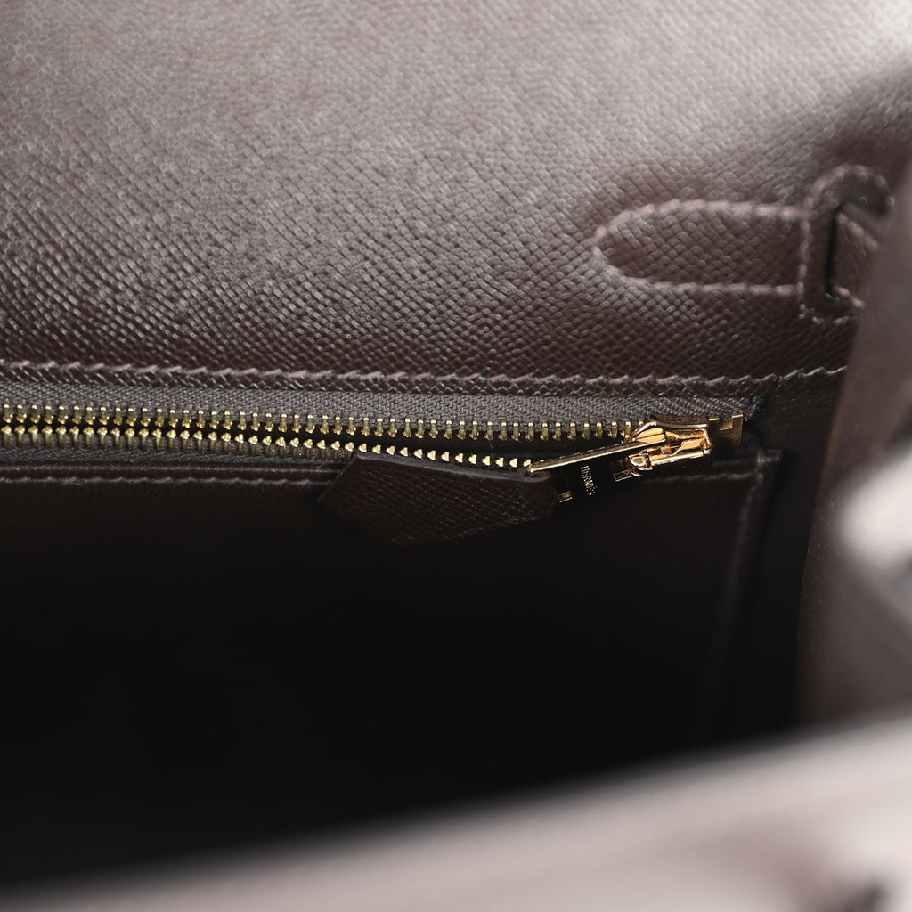 Hermes Kelly Sellier 25 Bai Brun Madame Gold Hardware