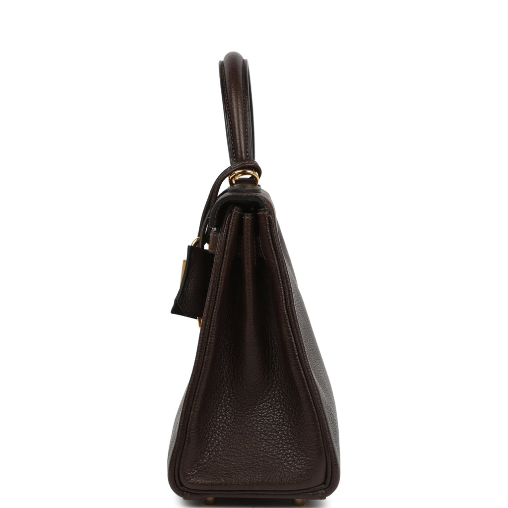 Hermes Kelly Retourne 25 Ebene Barenia Faubourg Gold Hardware