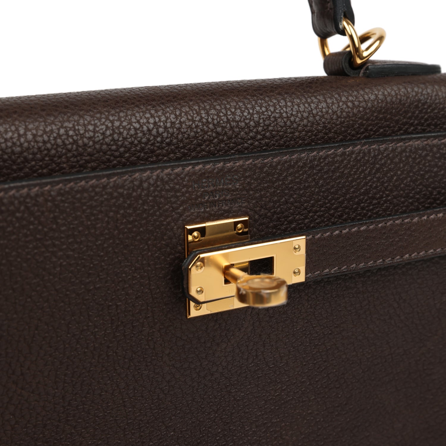 Hermes Kelly Retourne 25 Ebene Barenia Faubourg Gold Hardware