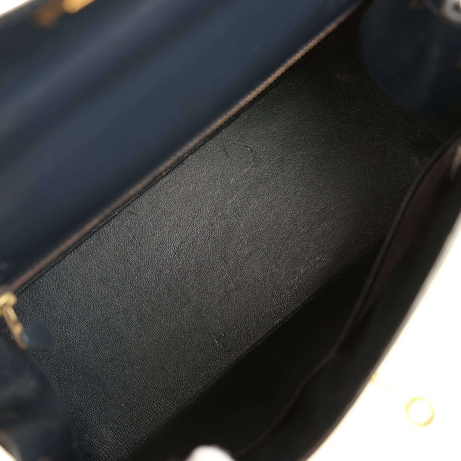 New Hermes Kelly Sellier 28 Bleu Marine Box and Beige-Ecru Toile H Canvas Gold Hardware