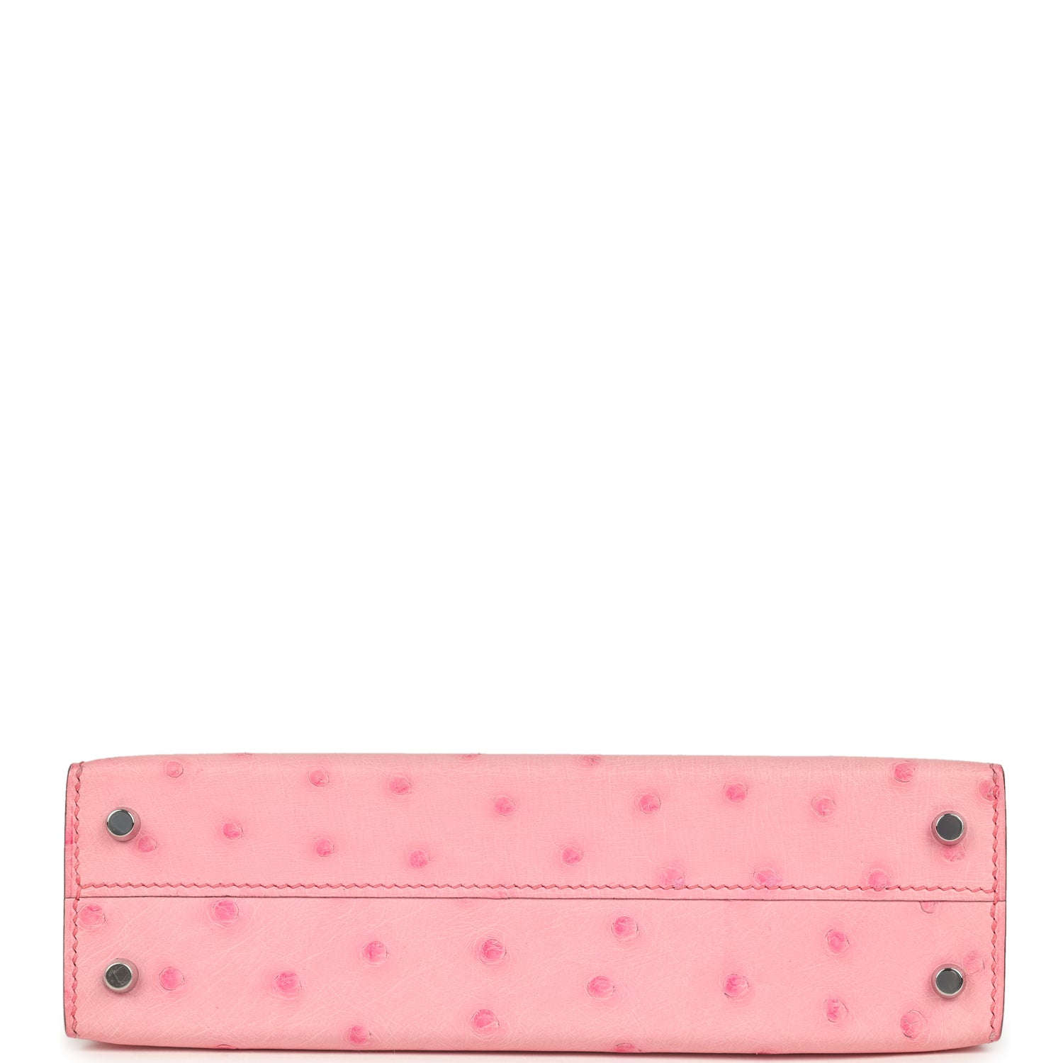 Hermes Kelly Sellier 20 Bubblegum Ostrich Boreal Palladium Hardware