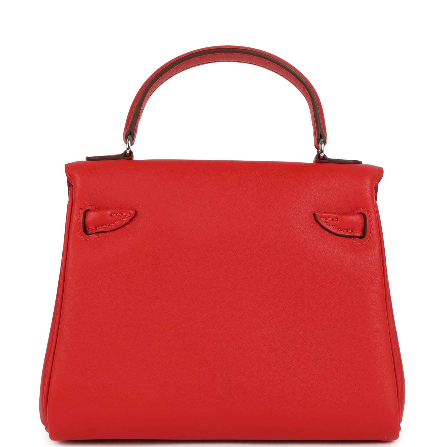 Hermes "Quelle Idolle" Kelly Doll Rouge Radieux and Rouge H Swift Palladium Hardware