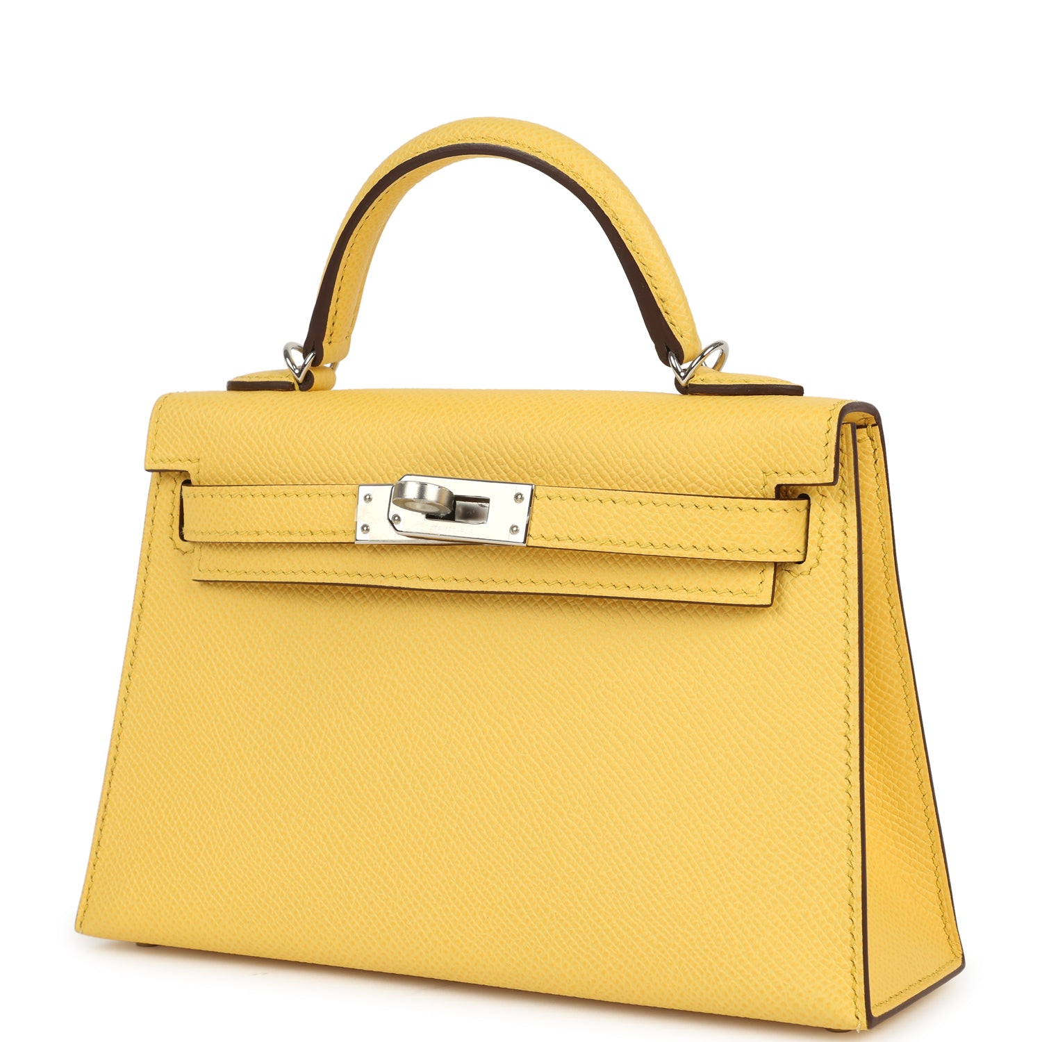 Hermes Kelly Sellier 20 Jaune Mango Epsom Palladium Hardware