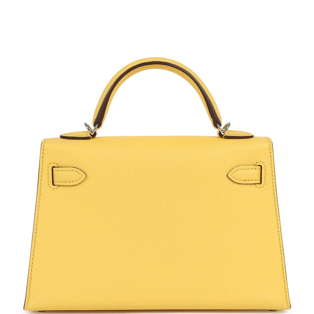 Hermes Kelly Sellier 20 Jaune Mango Epsom Palladium Hardware