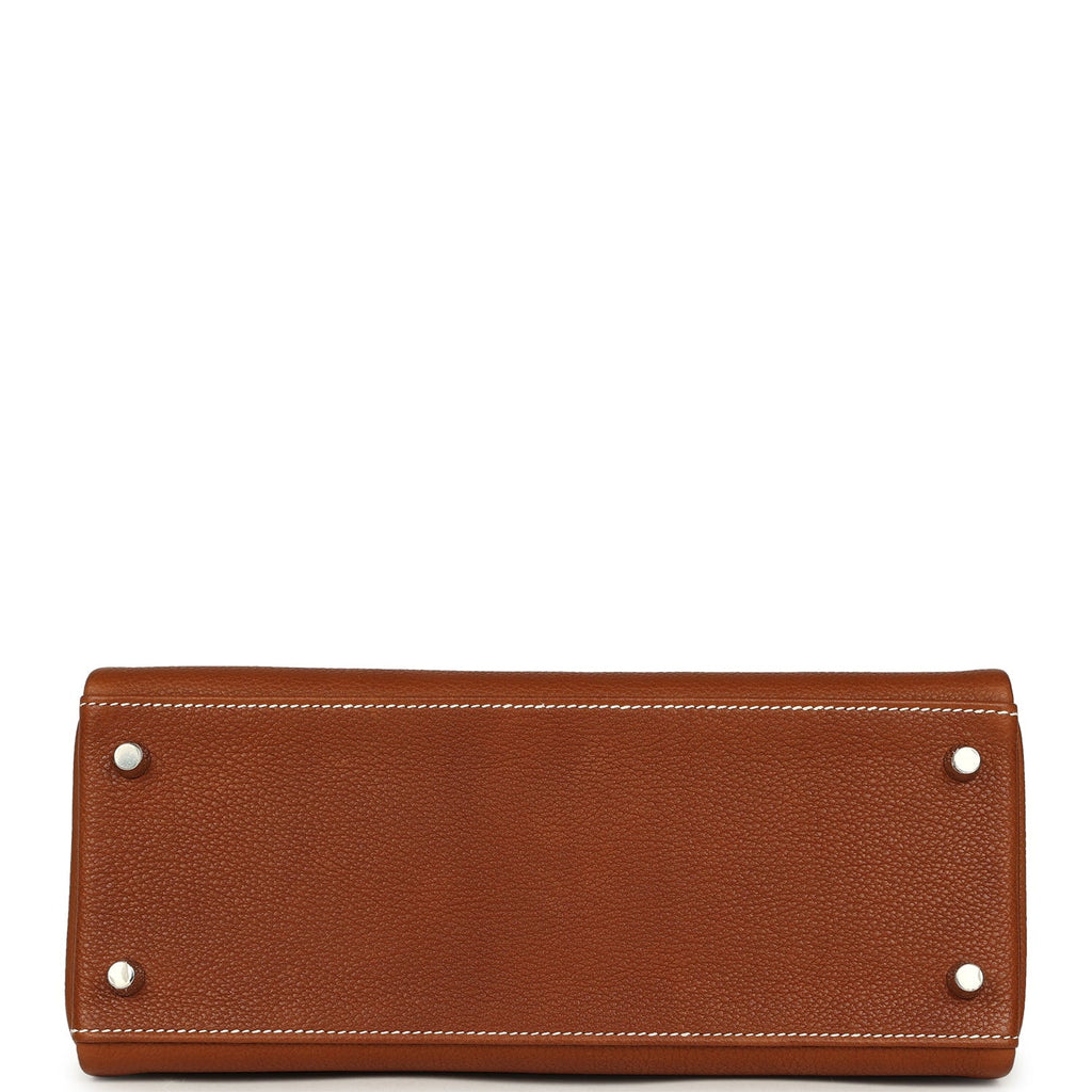 Hermes Kelly Retourne 28 Fauve Barenia Faubourg Palladium Hardware