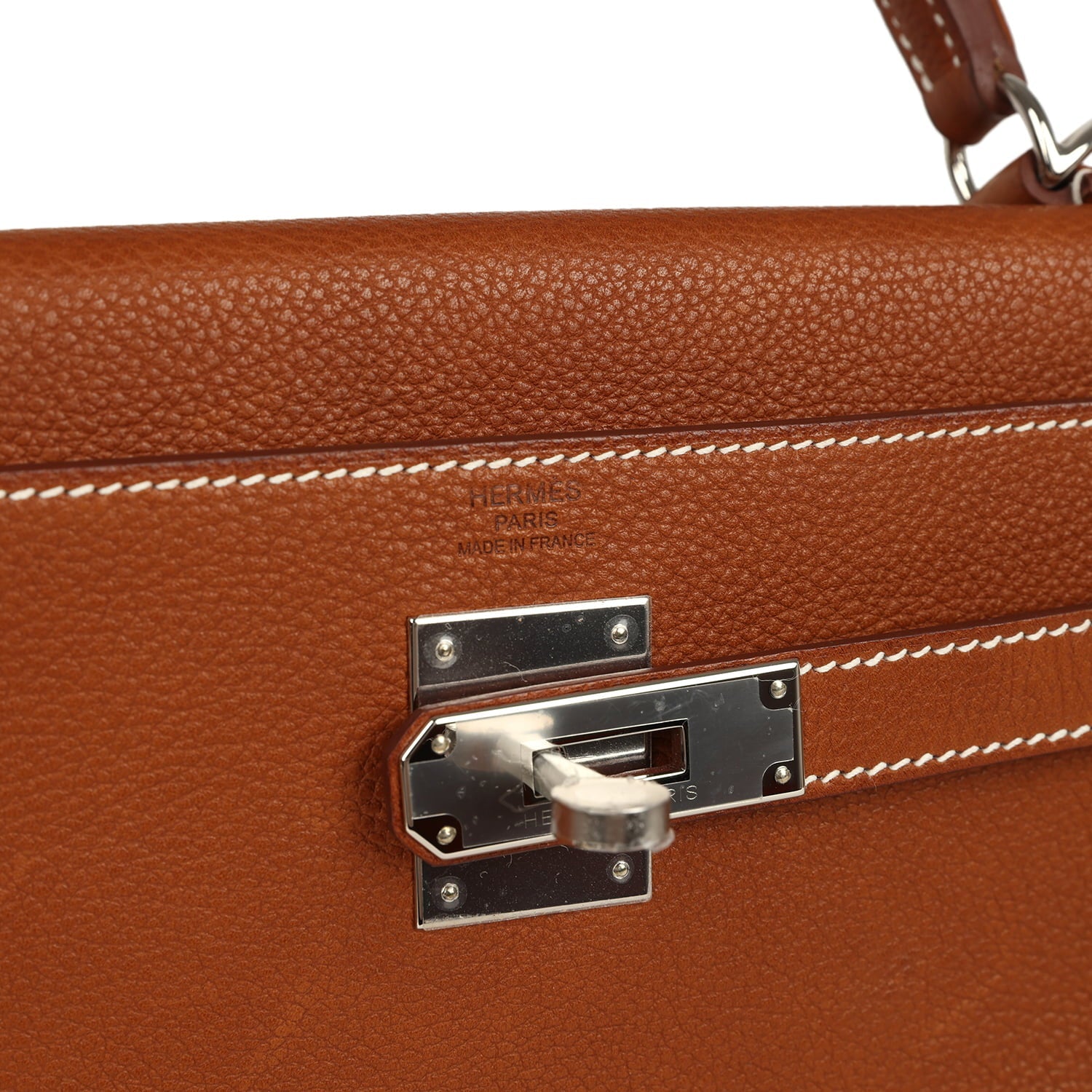 Hermes Kelly Retourne 28 Fauve Barenia Faubourg Palladium Hardware
