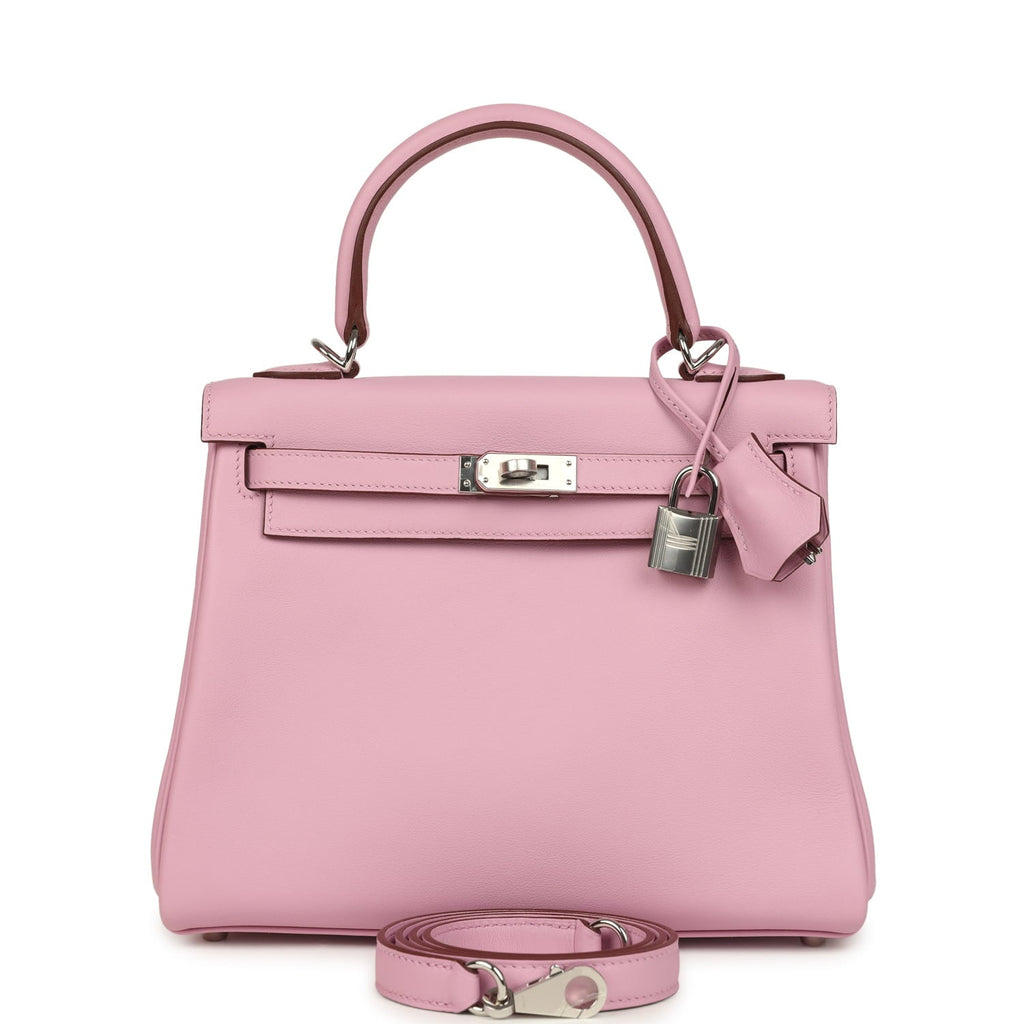 Hermes Kelly Retourne 25 Mauve Sylvestre Swift Palladium Hardware