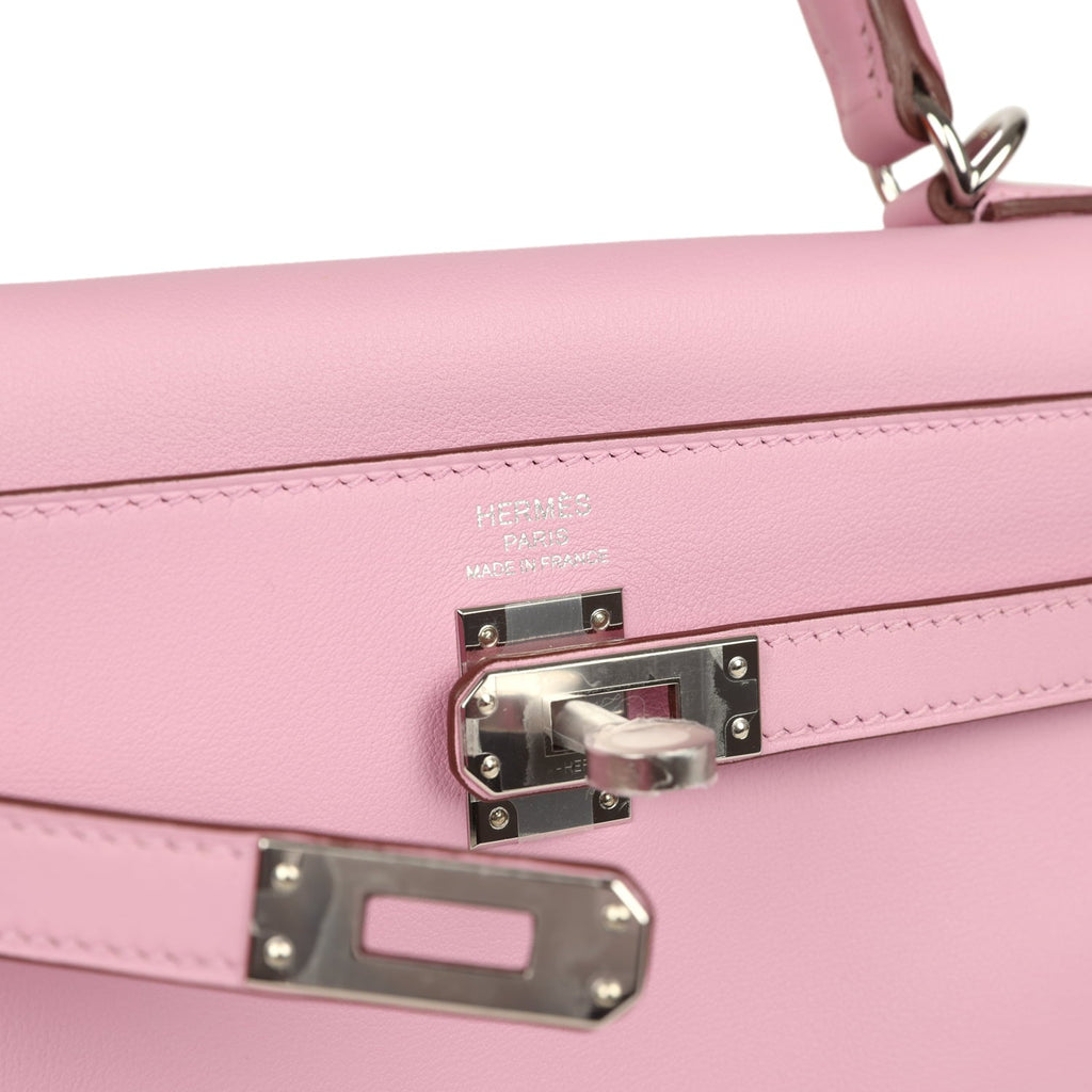 Hermes Kelly Retourne 25 Mauve Sylvestre Swift Palladium Hardware