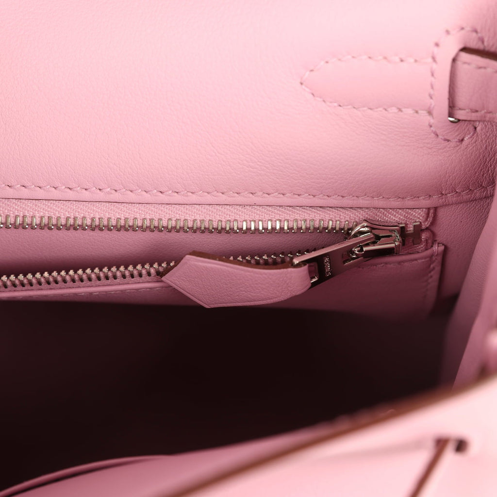 Hermes Kelly Retourne 25 Mauve Sylvestre Swift Palladium Hardware