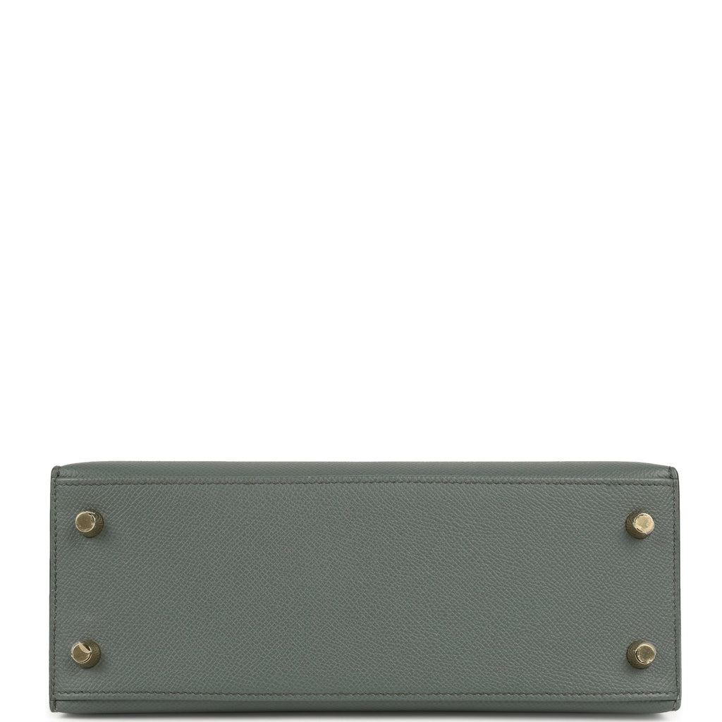 Hermes Kelly Sellier 25 Vert Amande Epsom Gold Hardware