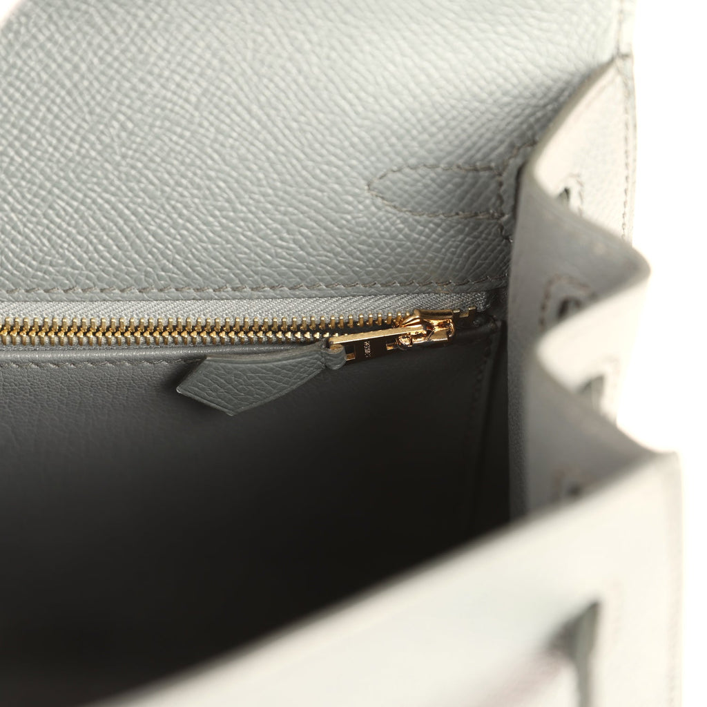 Hermes Kelly Sellier 25 Vert Amande Epsom Gold Hardware
