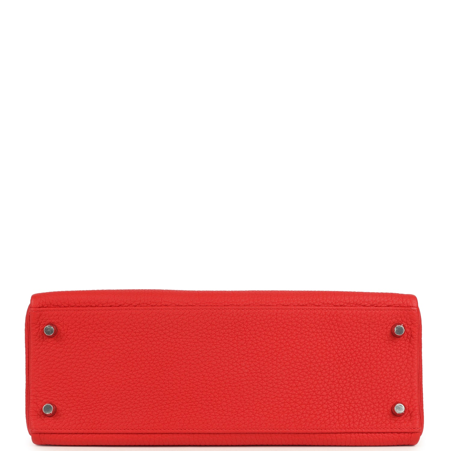 Pre-owned Hermes Kelly Retourne 32 Rouge De Couer Togo Palladium Hardware