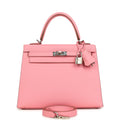 Hermes Kelly Sellier 25 Rose Confetti Epsom Palladium Hardware