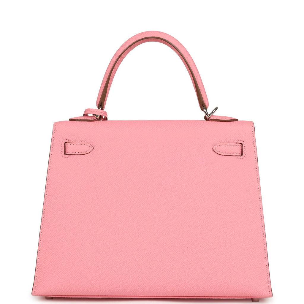 Hermes Kelly Sellier 25 Rose Confetti Epsom Palladium Hardware