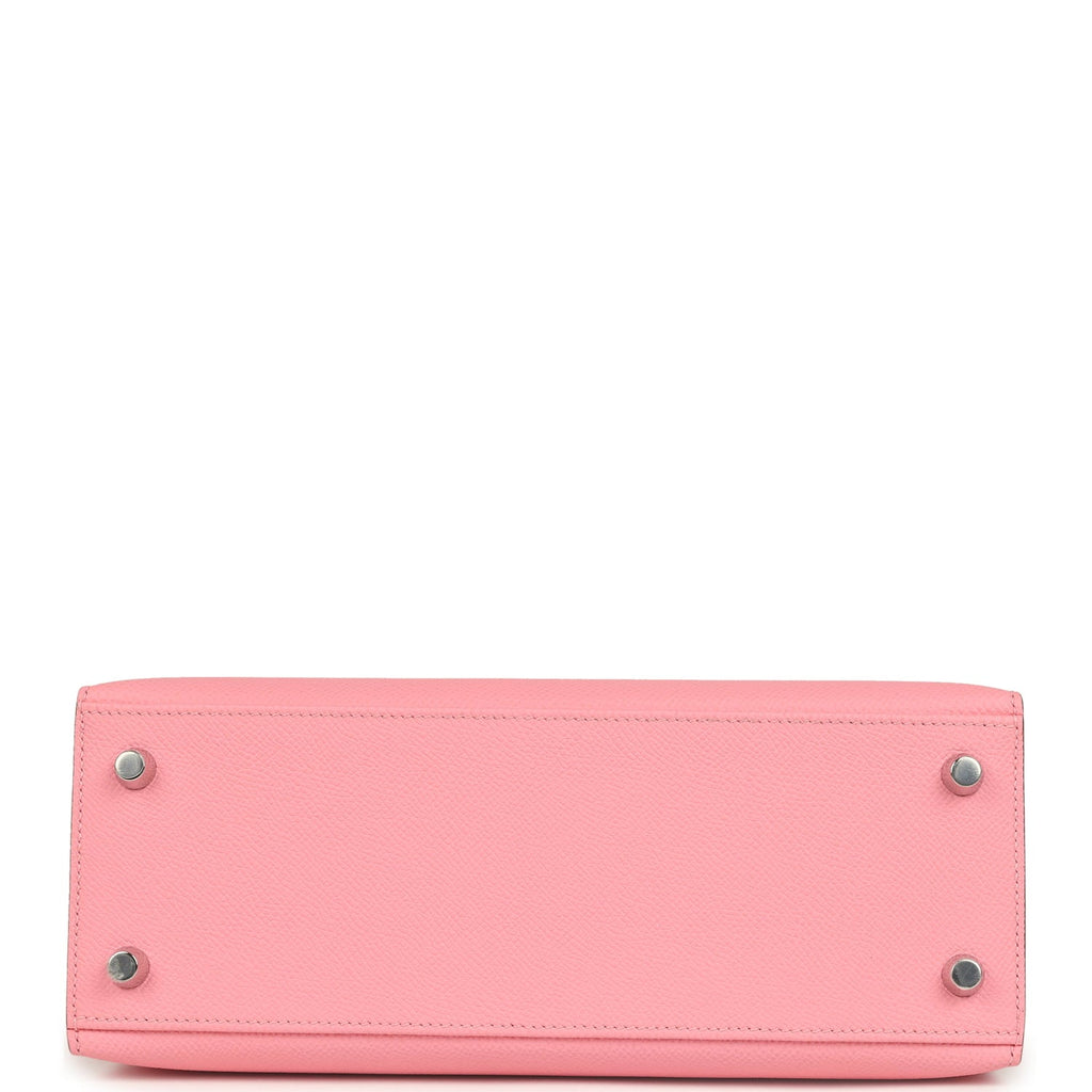 Hermes Kelly Sellier 25 Rose Confetti Epsom Palladium Hardware