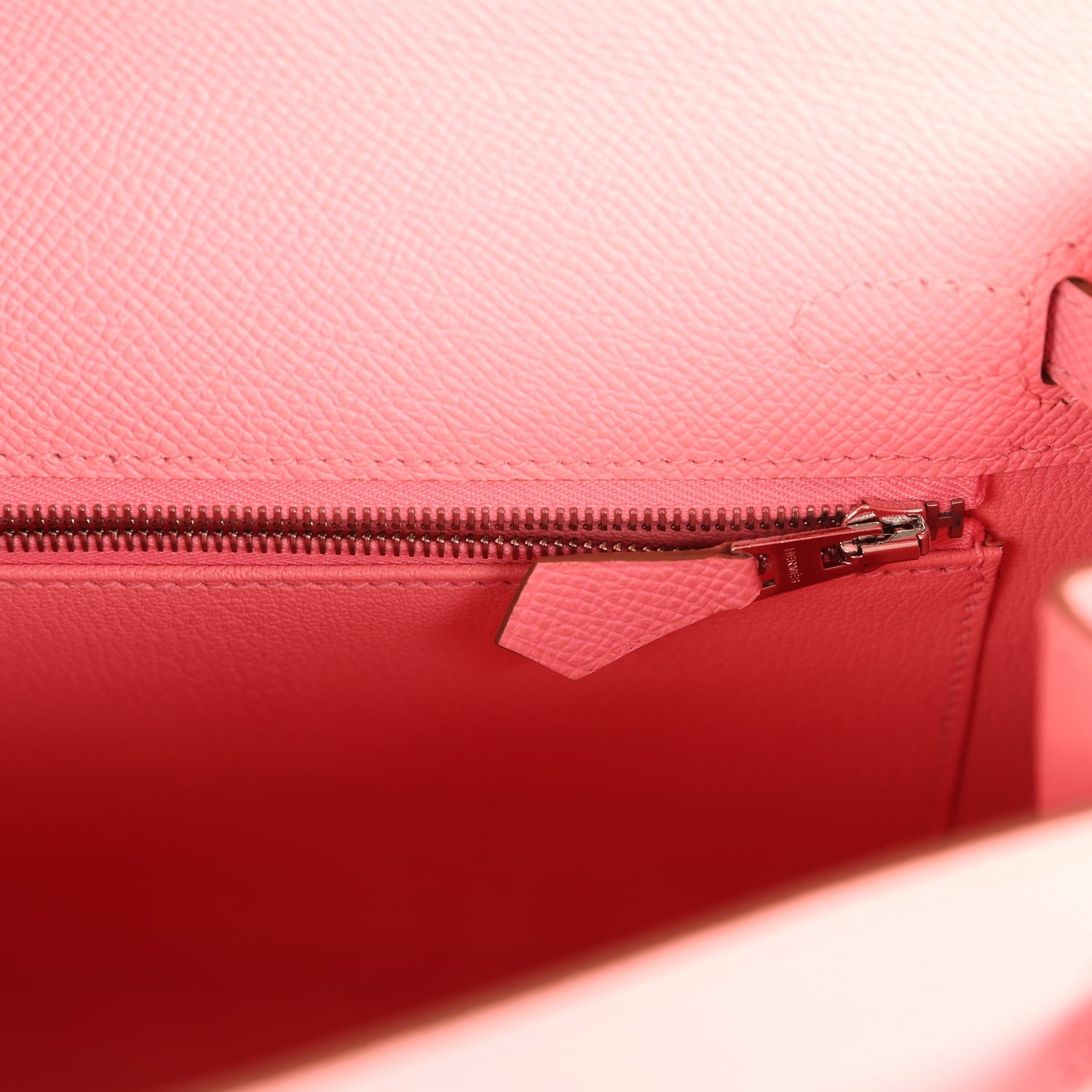Hermes Kelly Sellier 25 Rose Confetti Epsom Palladium Hardware