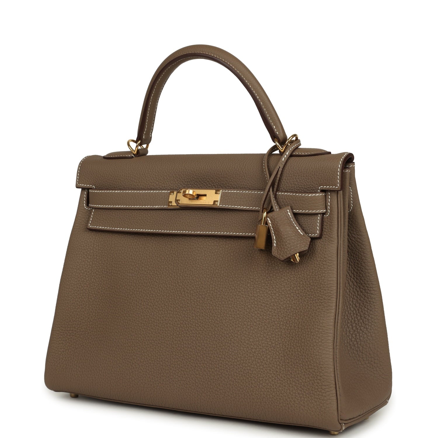 Hermes Kelly Retourne 32 Etoupe Togo Gold Hardware
