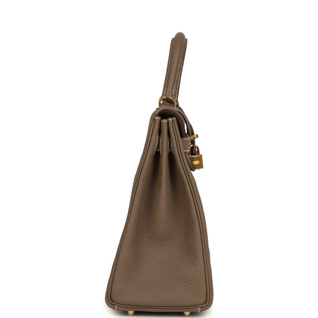 Hermes Kelly Retourne 32 Etoupe Togo Gold Hardware