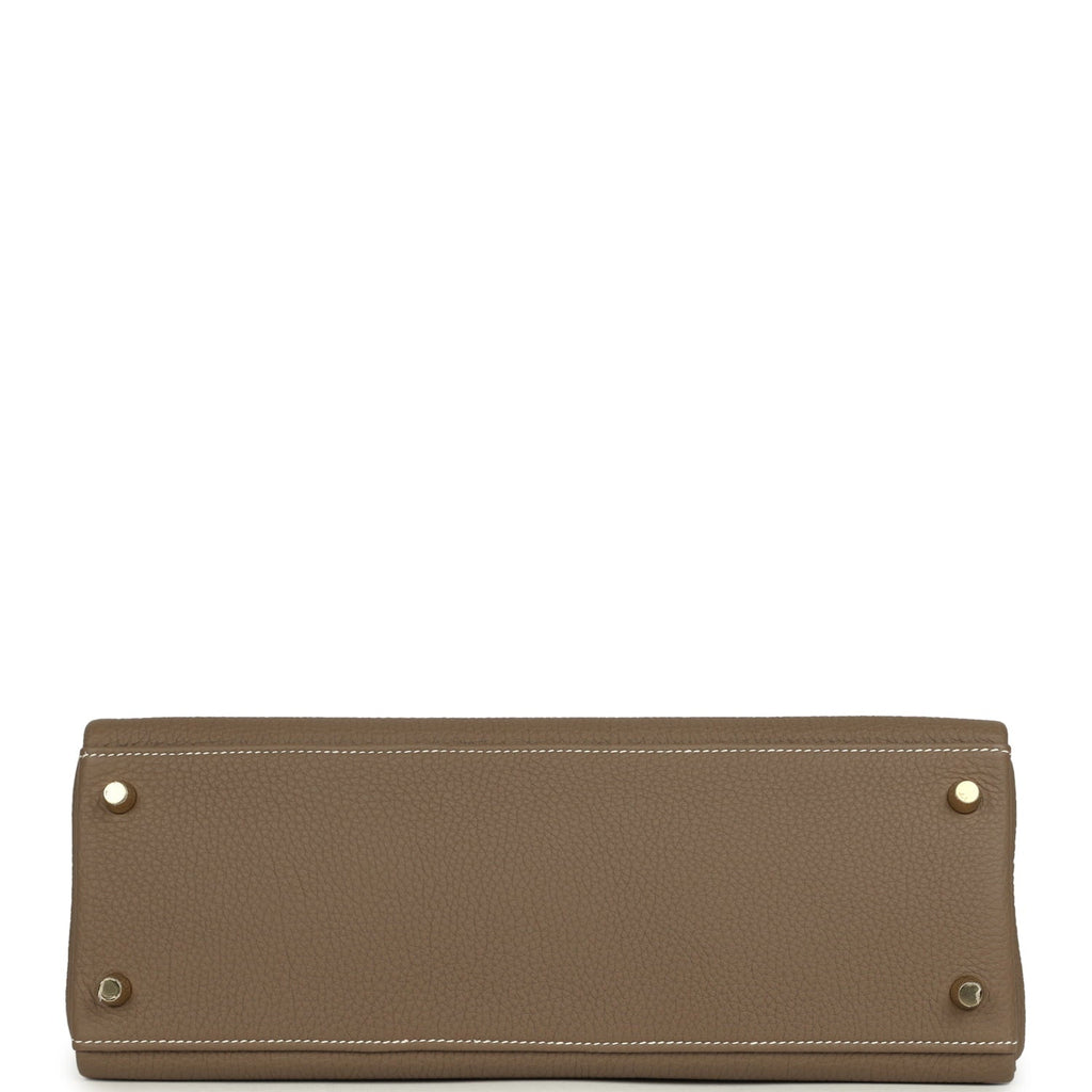 Hermes Kelly Retourne 32 Etoupe Togo Gold Hardware