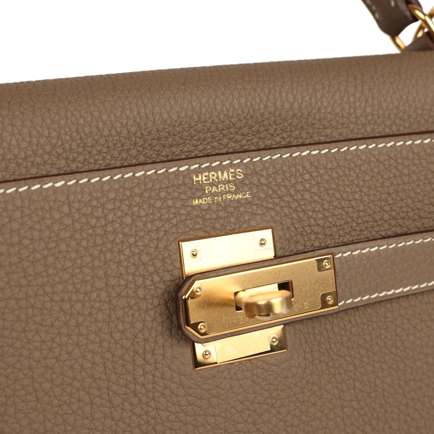 Hermes Kelly Retourne 32 Etoupe Togo Gold Hardware