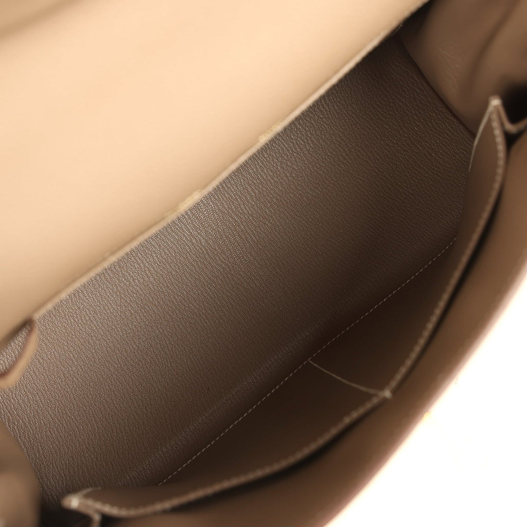 Hermes Kelly Retourne 32 Etoupe Togo Gold Hardware
