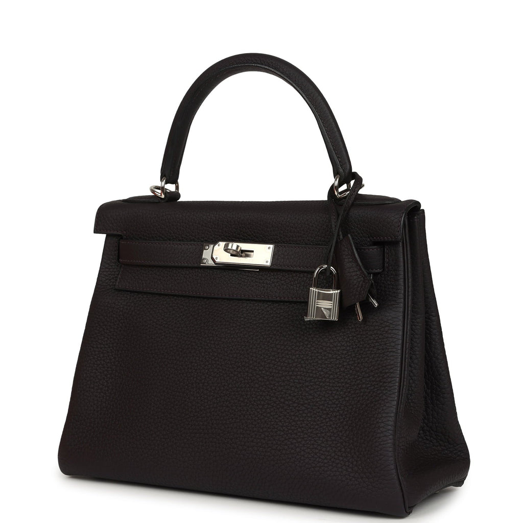 Hermes Kelly Retourne 28 Prunoir Clemence Palladium Hardware
