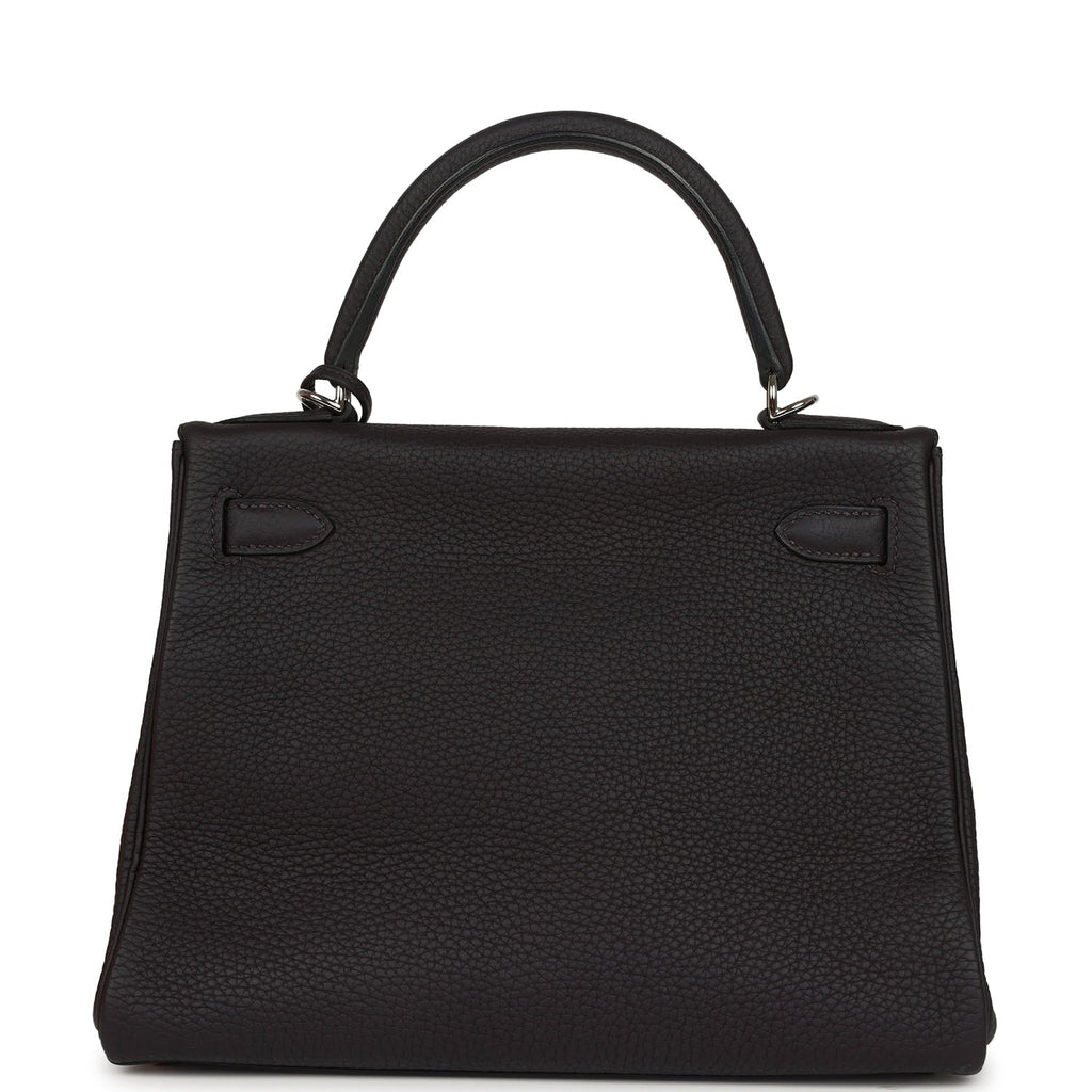 Hermes Kelly Retourne 28 Prunoir Clemence Palladium Hardware