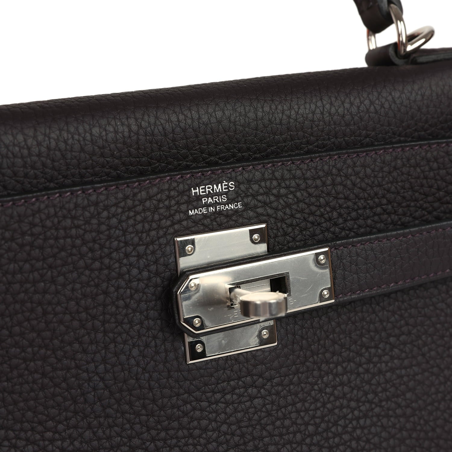 Hermes Kelly Retourne 28 Prunoir Clemence Palladium Hardware