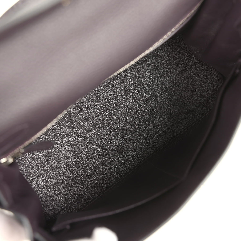 Hermes Kelly Retourne 28 Prunoir Clemence Palladium Hardware