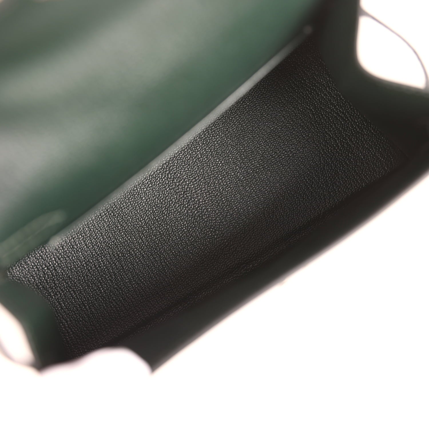Hermes Kelly Sellier En Desordre 20 Vert Fonce Epsom Palladium Hardware