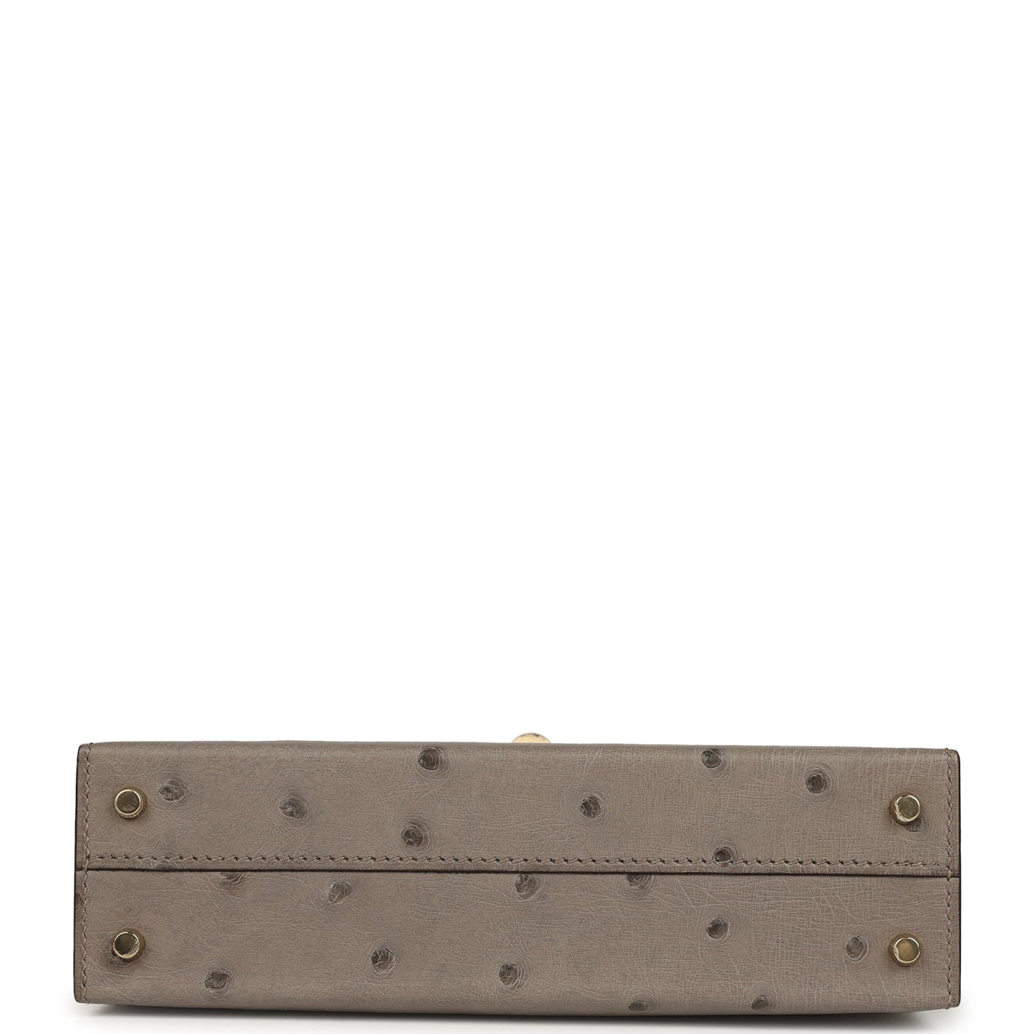 Hermes Special Order (HSS) Kelly Sellier 20 Graphite Verso Ostrich Permabrass Hardware