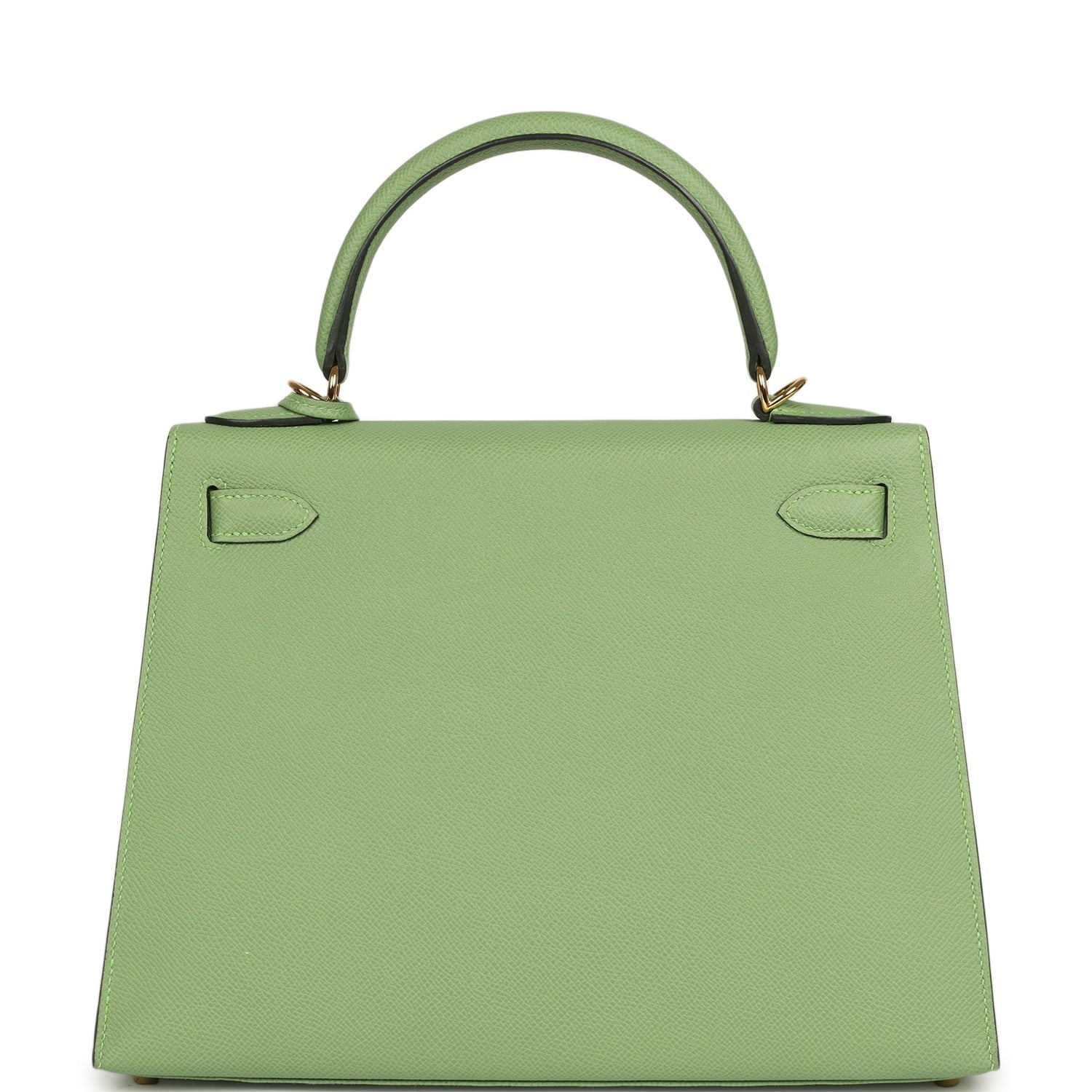 Pre-owned Hermes Kelly Sellier 28 Vert Criquet Epsom Gold Hardware
