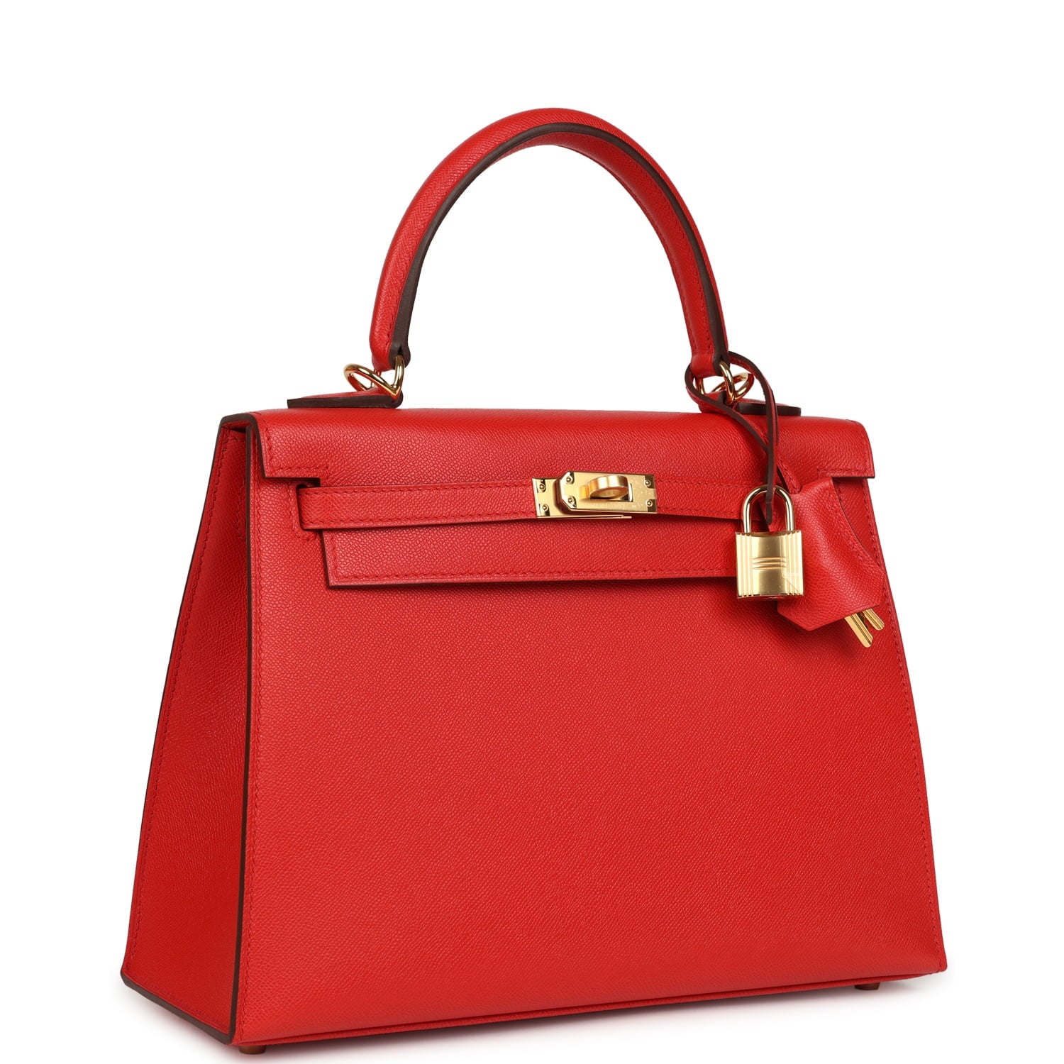 Hermes Kelly Sellier 25 Rouge de Couer Madame Gold Hardware