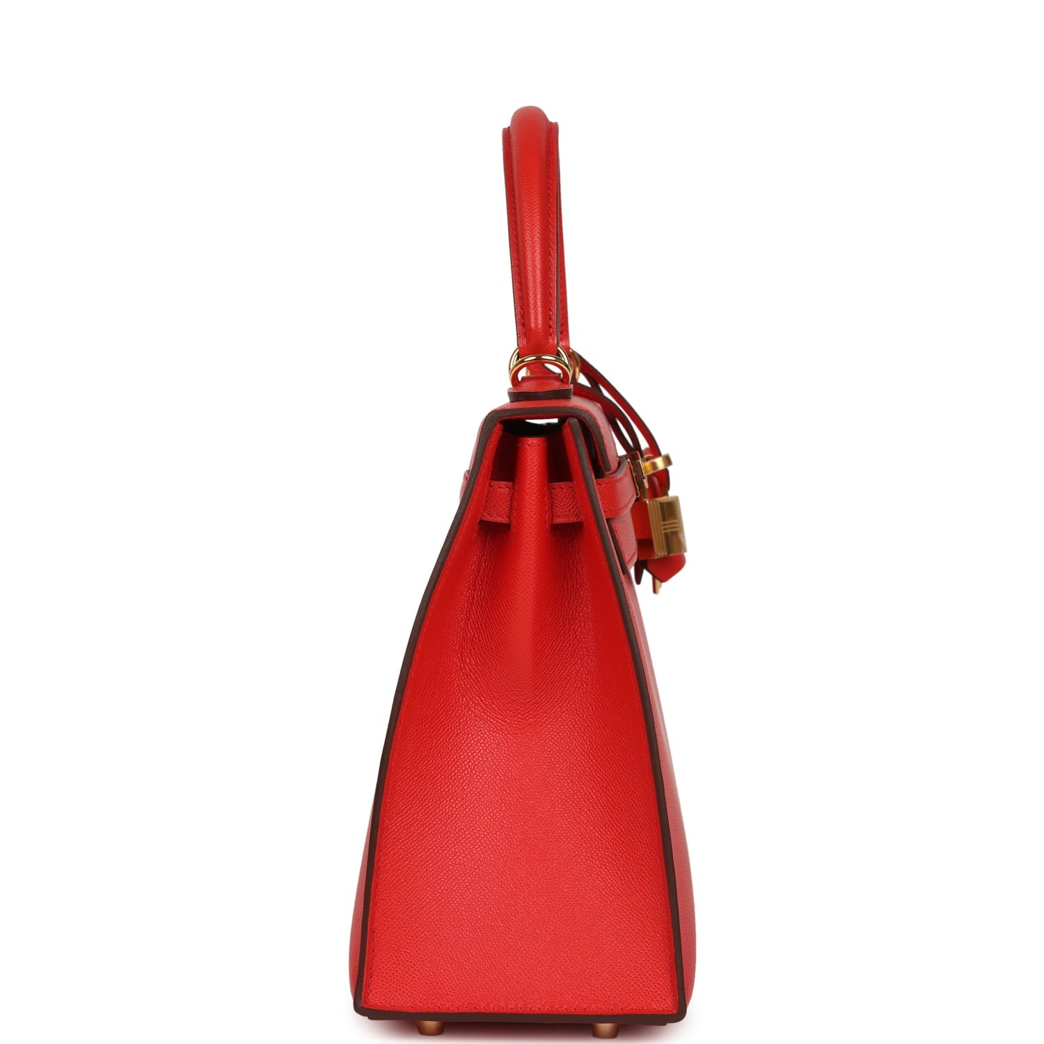 Hermes Kelly Sellier 25 Rouge de Couer Madame Gold Hardware
