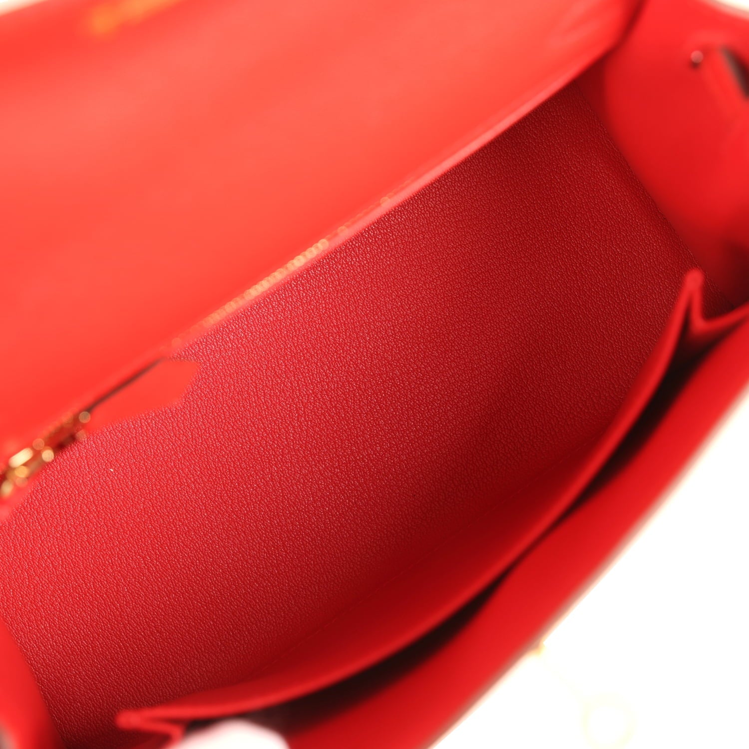 Hermes Kelly Sellier 25 Rouge de Couer Madame Gold Hardware