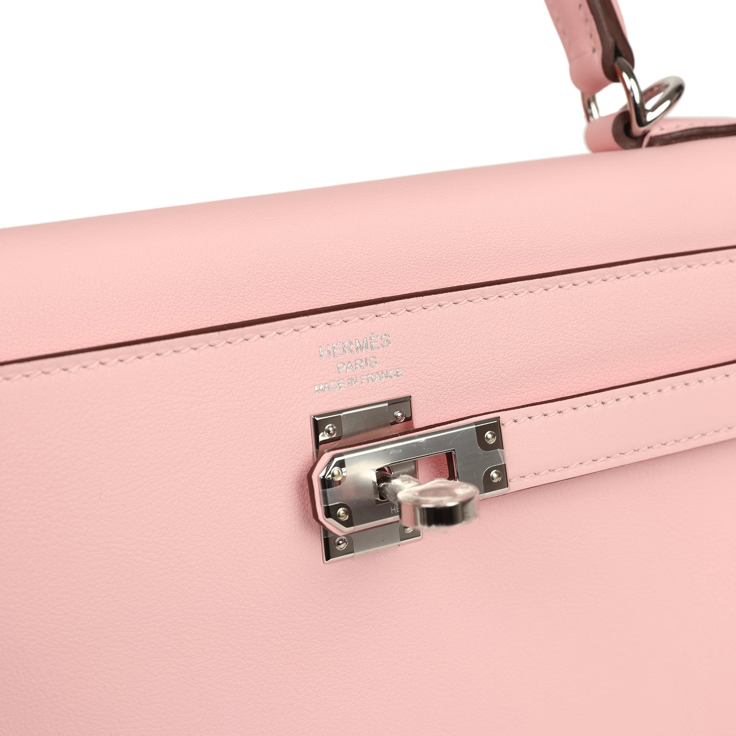 Hermes Kelly Retourne 25 Rose Sakura Swift Palladium Hardware