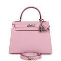 Hermes Kelly Sellier 25 Mauve Sylvestre Epsom Palladium Hardware