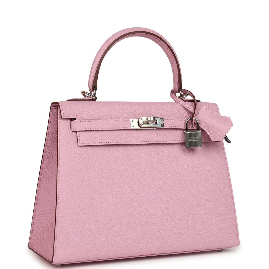 Hermes Kelly Sellier 25 Mauve Sylvestre Epsom Palladium Hardware