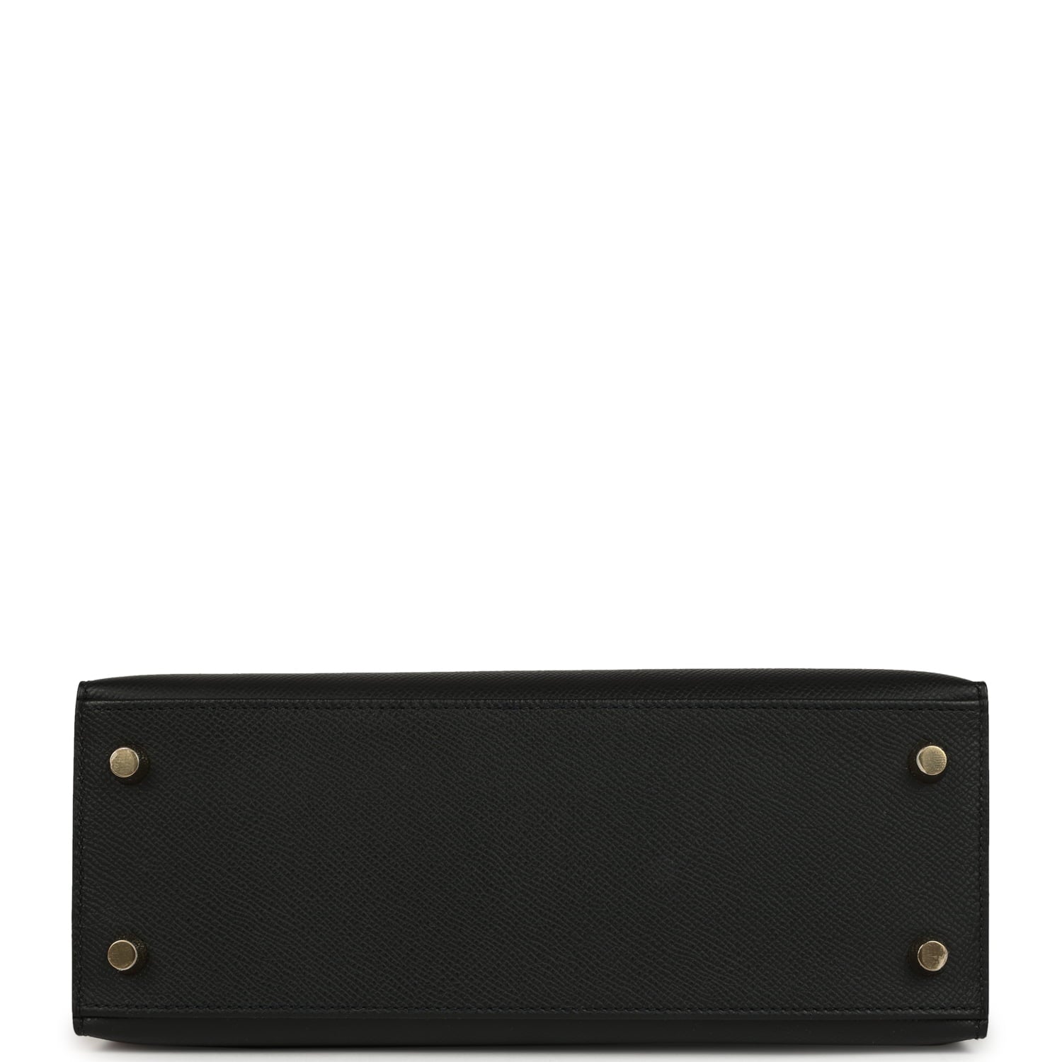 Hermes Kelly Sellier 25 Black Epsom Gold Hardware