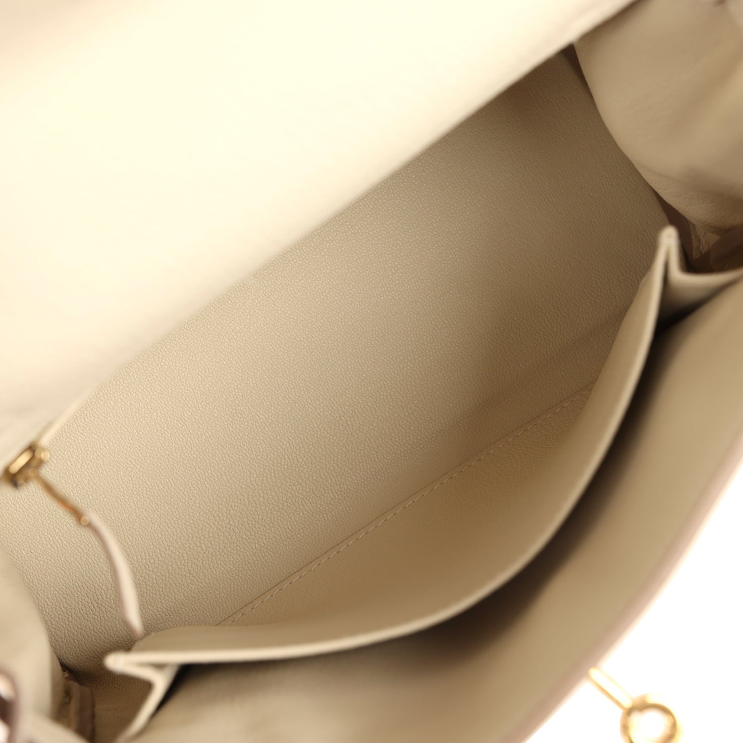 Hermes Kelly Retourne 25 Craie Togo Gold Hardware