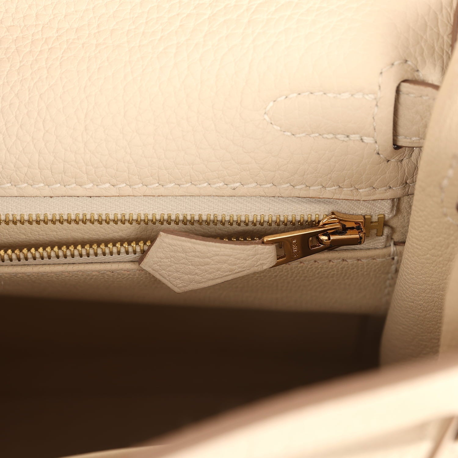 Hermes Kelly Retourne 25 Craie Togo Gold Hardware