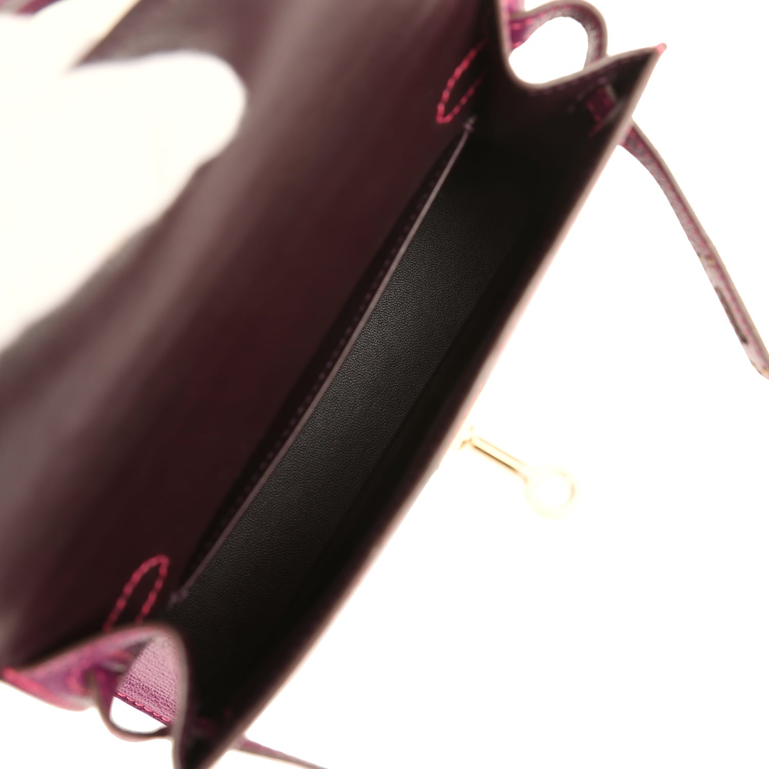 Hermes Special Order (HSS) Kelly Sellier 20 Raisin and Anemone Chevre Mysore Permabrass Hardware