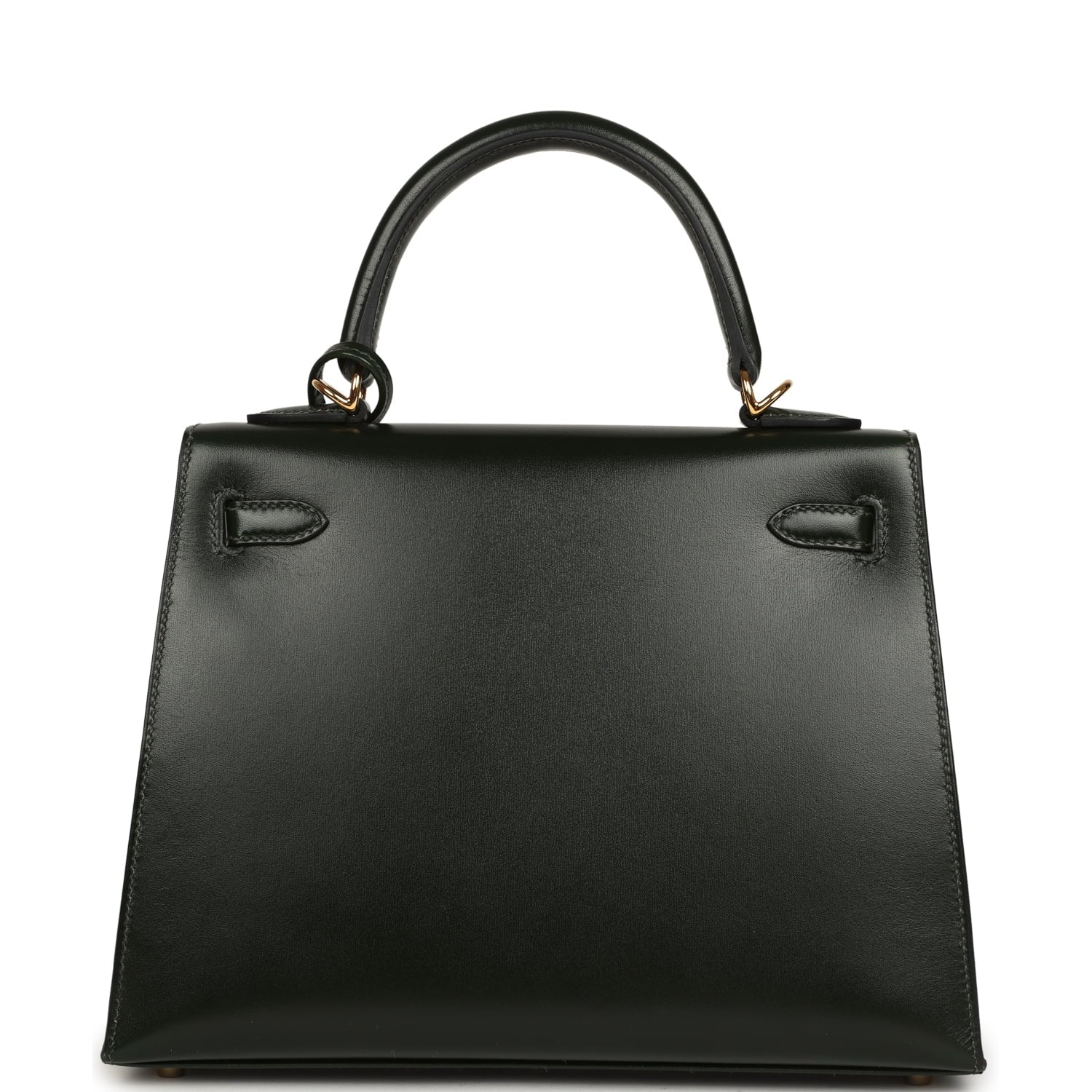 Hermes Kelly Sellier 25 Vert Fonce Box Gold Hardware