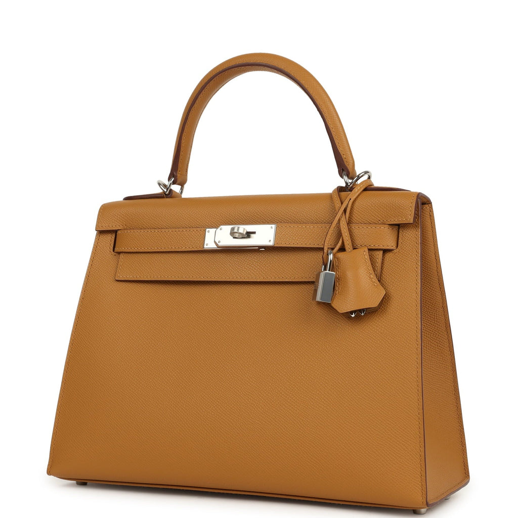 Hermes Kelly Sellier 28 Sesame Epsom Palladium Hardware