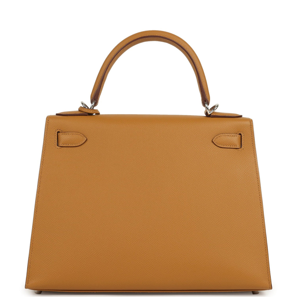 Hermes Kelly Sellier 28 Sesame Epsom Palladium Hardware