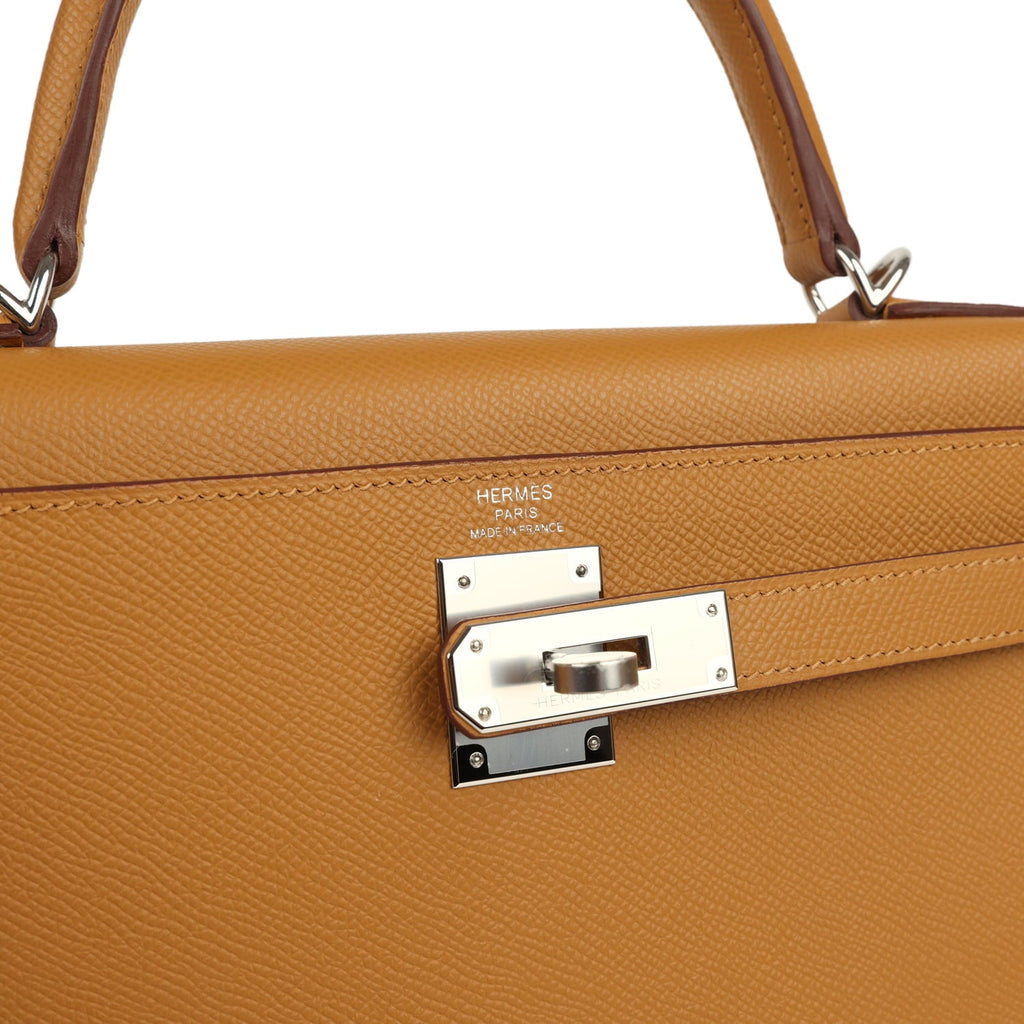 Hermes Kelly Sellier 28 Sesame Epsom Palladium Hardware