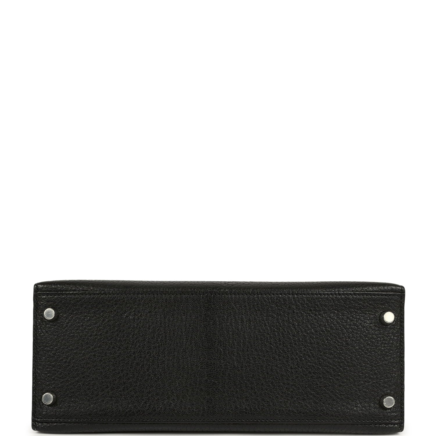 New Hermes Kelly Sellier 28 Black Chevre De Coromandel Palladium Hardware
