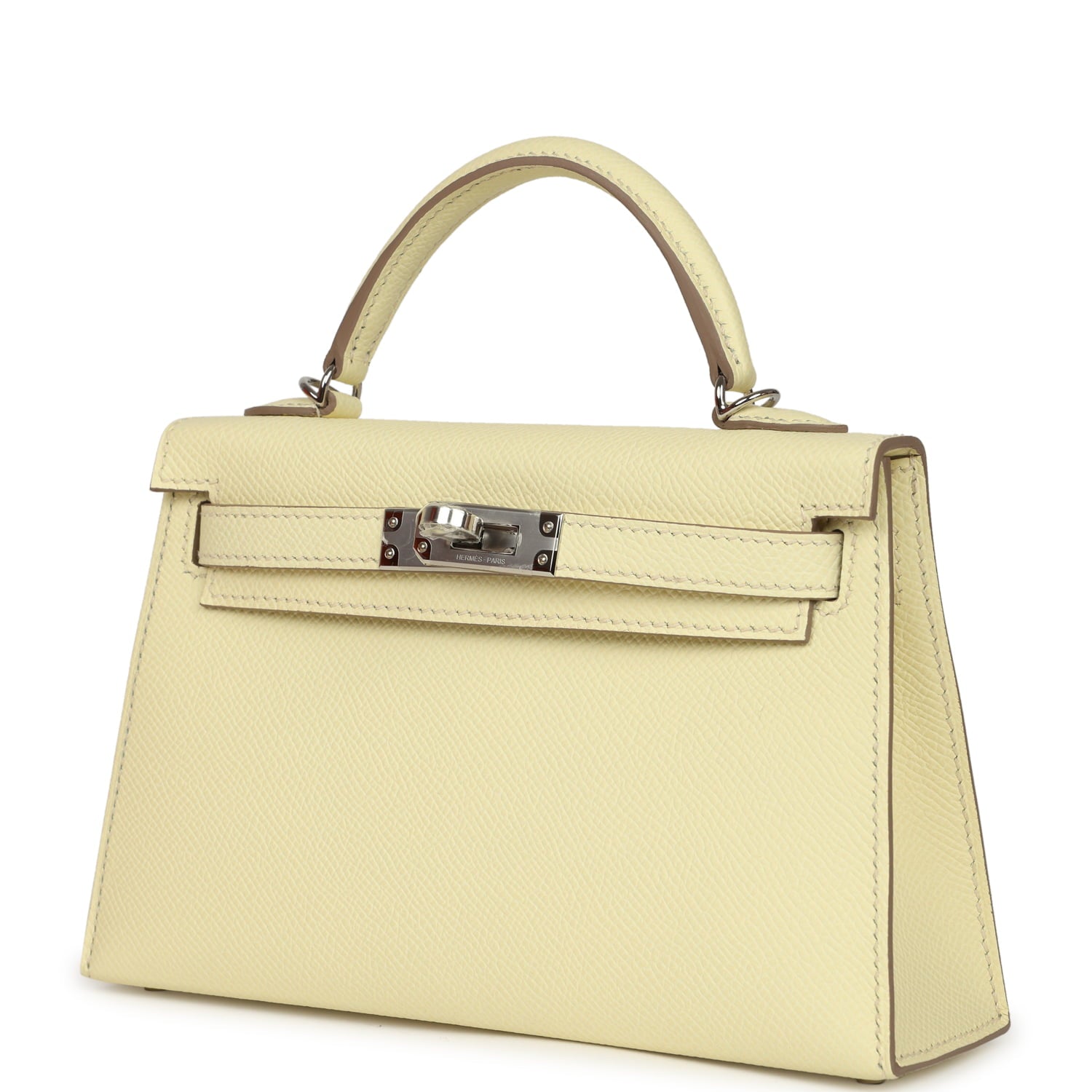 Hermes Kelly Sellier 20 Jaune Milton Epsom Palladium Hardware