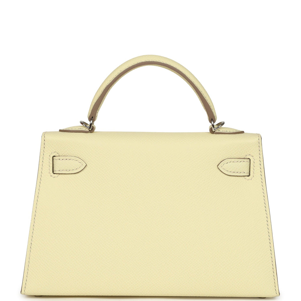 Hermes Kelly Sellier 20 Jaune Milton Epsom Palladium Hardware